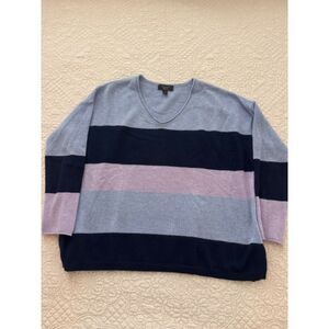 Charter Club Luxury Cashmere V-neck sweater Blue, size M